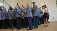Komendant Powiatowy w Myszkowie odbiera nominacje na wyższy stopień służbowy